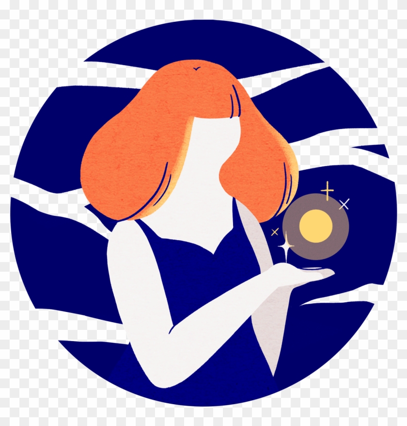 An Image Of A Woman In The Woods Holding A Glowing - Yellow #1272632