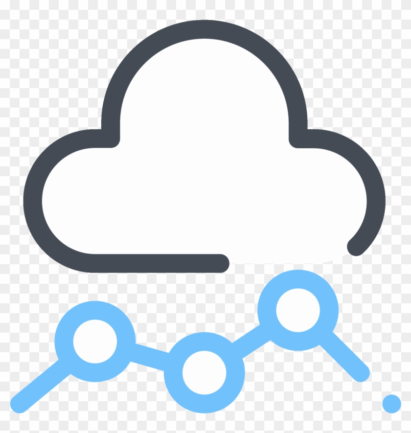 Cloud Line Chart Icon - Icon #1273592