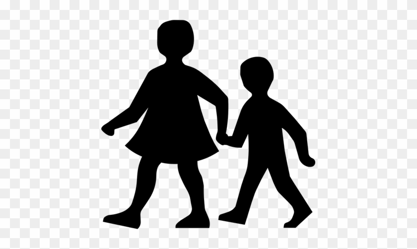 Plan Your Walk To School With Your Child - Children Silhouette Clip Art #1273695