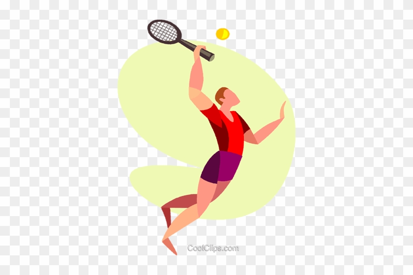 Man Playing Tennis Royalty Free Vector Clip Art Illustration - Romantik Hotel Schloss Pichlarn #1273747