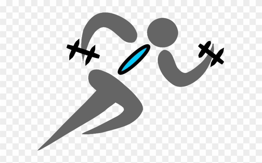 Running Man With Weights Clip Art - Running Man With Weights #1273855