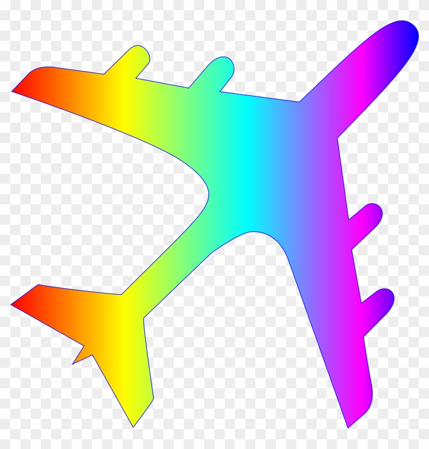 Big Image - Rainbow Color Aeroplane #1273882