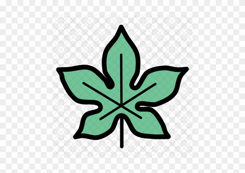 Chestnut Leaf Icon - Clip Art #1274117