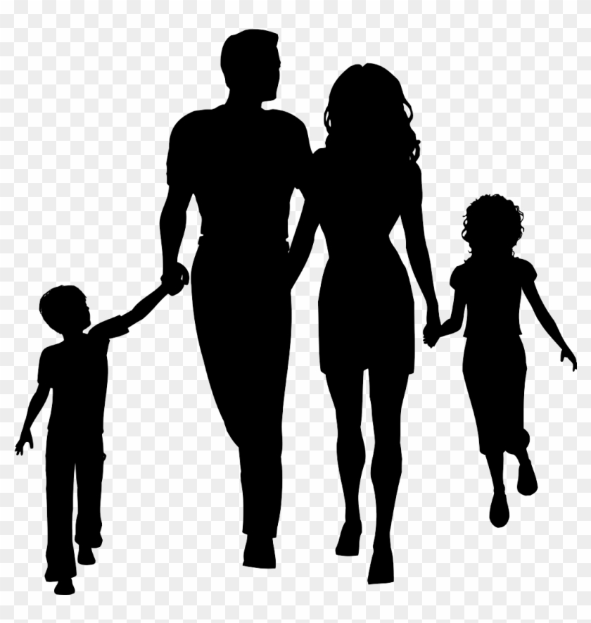 Family Silhouette Clip Art - My Family Silhouette #1274179