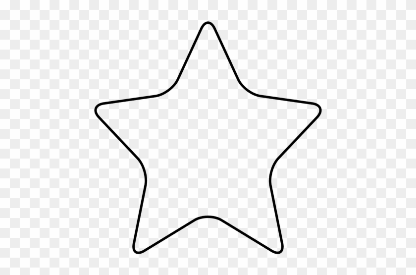 Star Stroke Icon 08 Transparent Png - Line Art #1274397