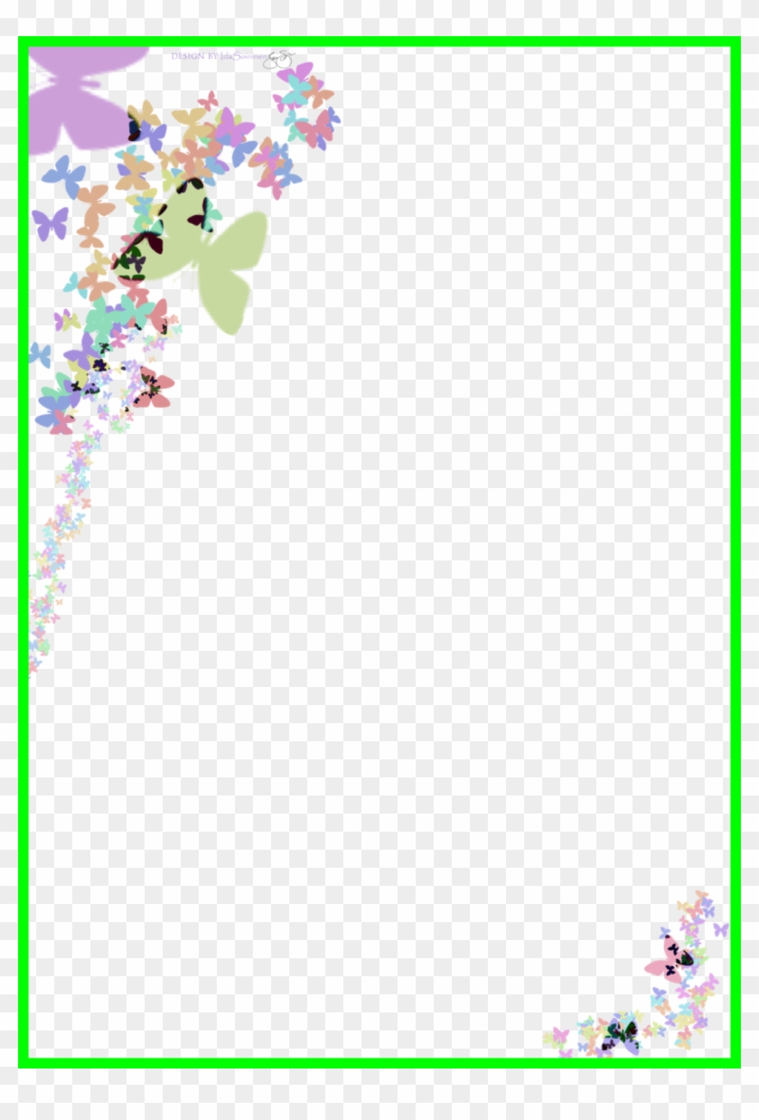 Marvelous Butterfly Letter Paper Png Of Background - Printing And Writing Paper #1274469