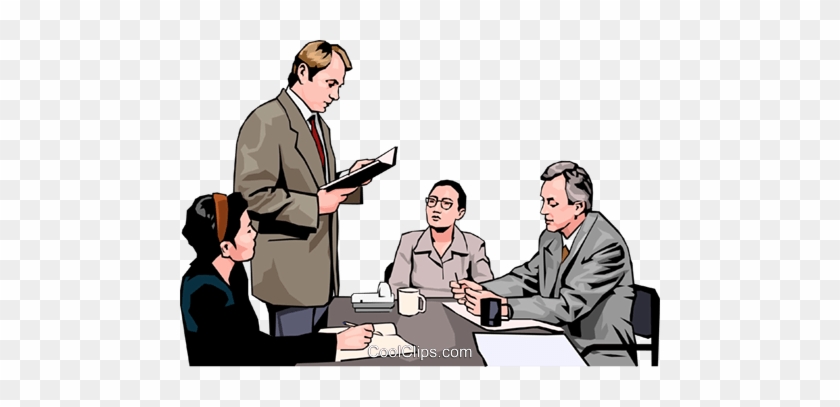 Business Meeting, People In Business Royalty Free Vector - People In A Meeting Clipart #1274634