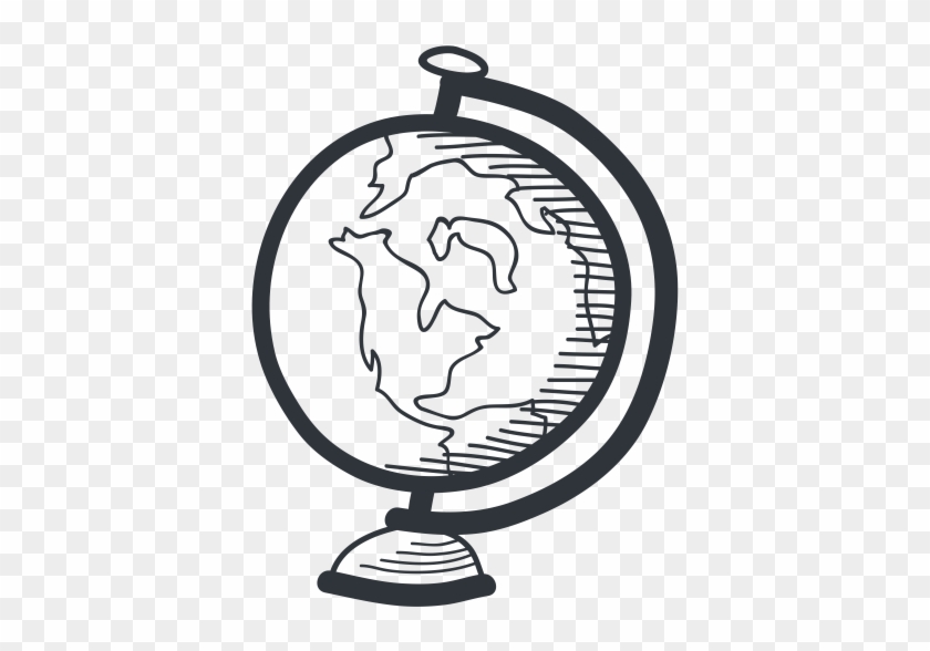 Download Png File 512 X - Hobbycraft Drawn Globe Travel Stamp 3.8 X 3.8 Cm #1274655