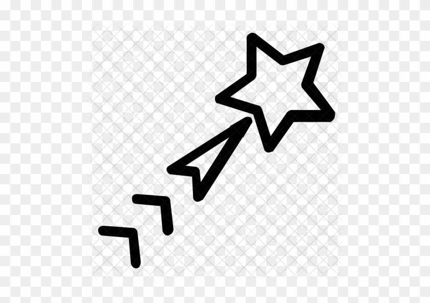 Shooting Star Icon - Magic Wand With Star #1274693