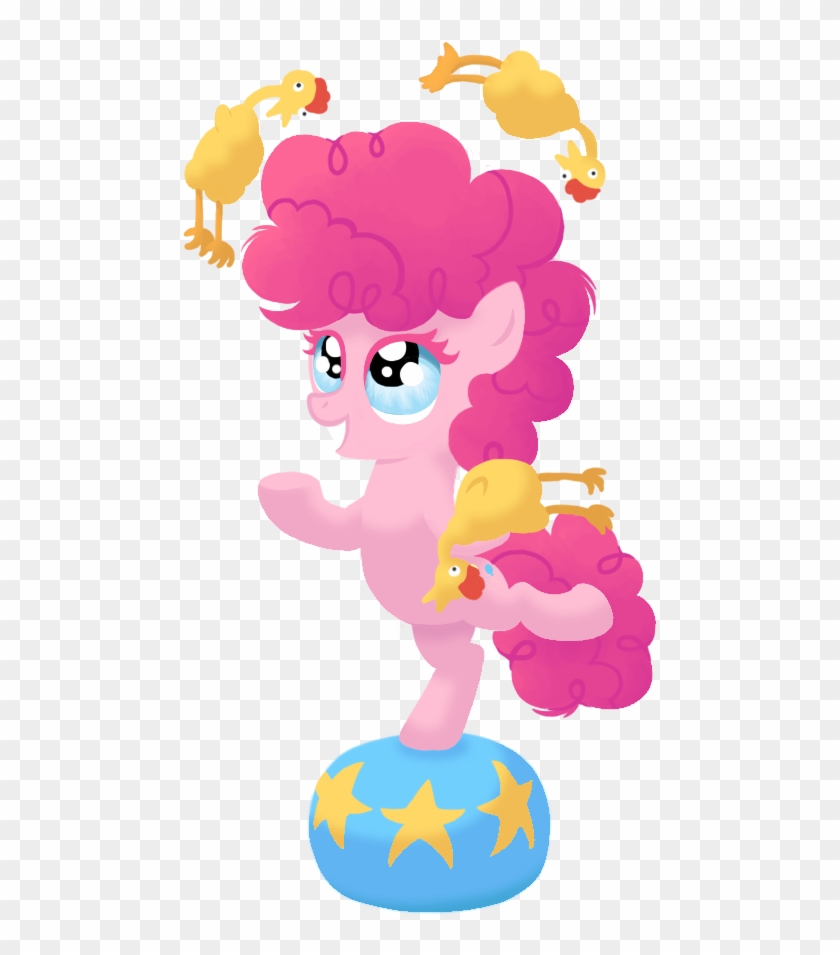 Rightful-hue, Filly, Juggling, Pinkie Pie, Rubber Chicken, - Cartoon #1274747