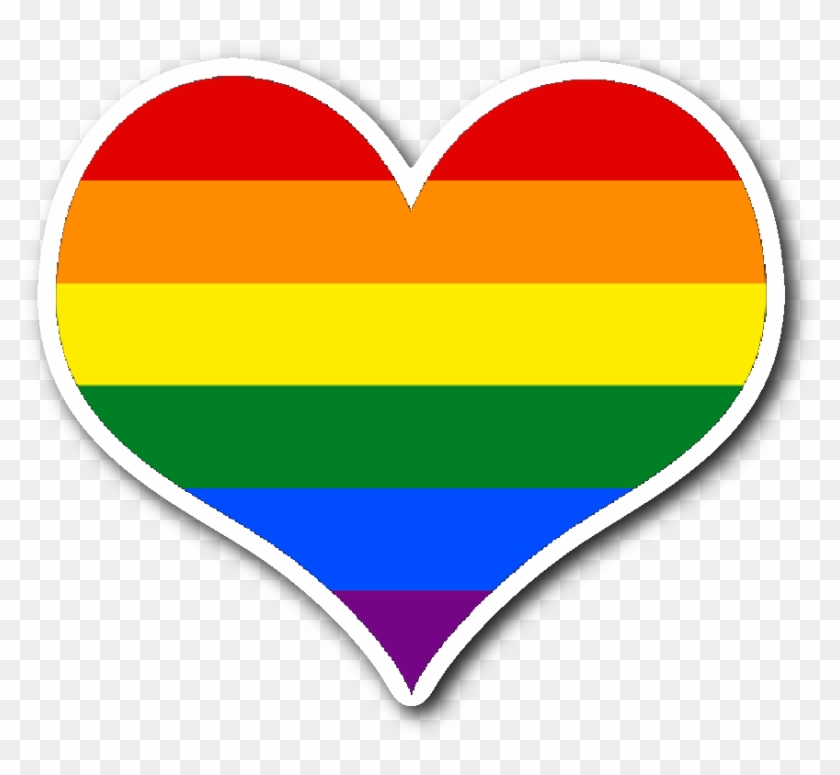 Rainbow Heart Sticker - Heart Gays #1274767