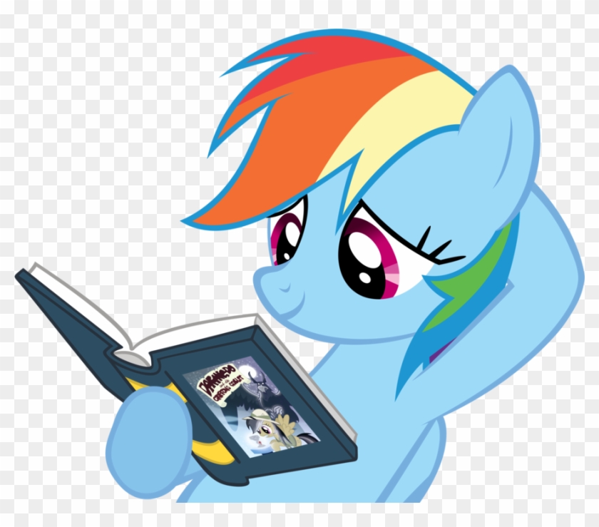 Rainbow Dash Hearts Books By Knight725 - Rainbow Dash With Book #1274832