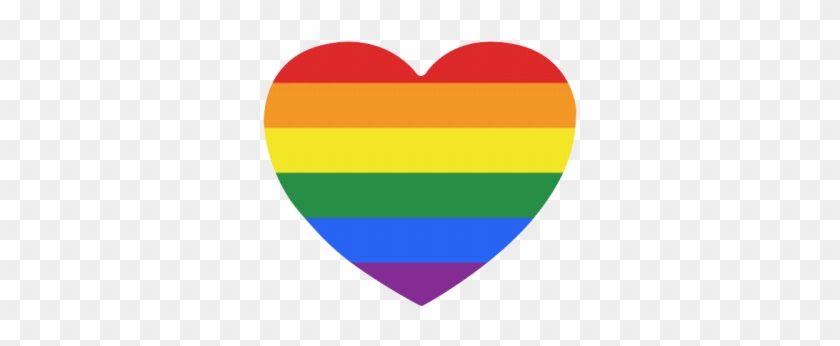 Gay Pride Rainbow Flag Stripes Heart-shaped Mousepad - Gay Pride Heart #1274838