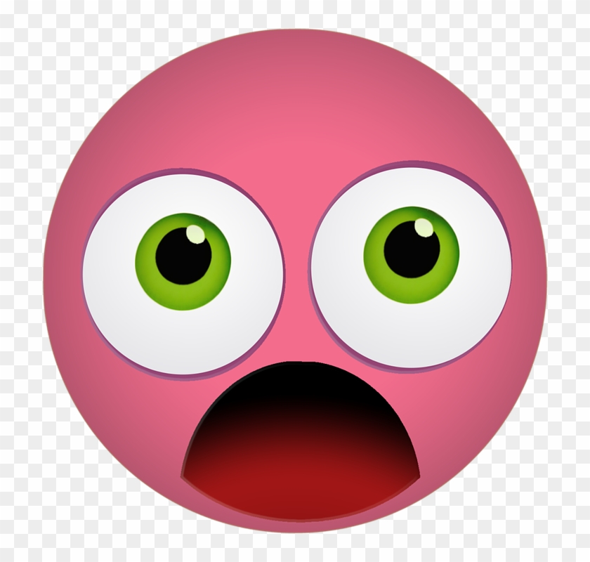 Loving Smiley-face Eyes Clipart - Scared Emoji With A Transparent Background #1274843