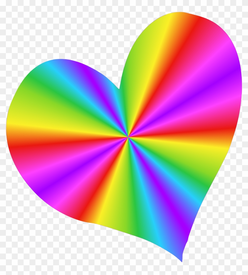 Rainbow Love Hearts Color - Rainbow Love Heart #1274846