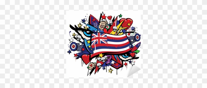 Hawaii Aloha State Flag Graffiti Colorful Pop Art Illustration - So-04f Xperia A2 エクスペリア エース ドコモ Docomo スマホケース 000270 #1274949