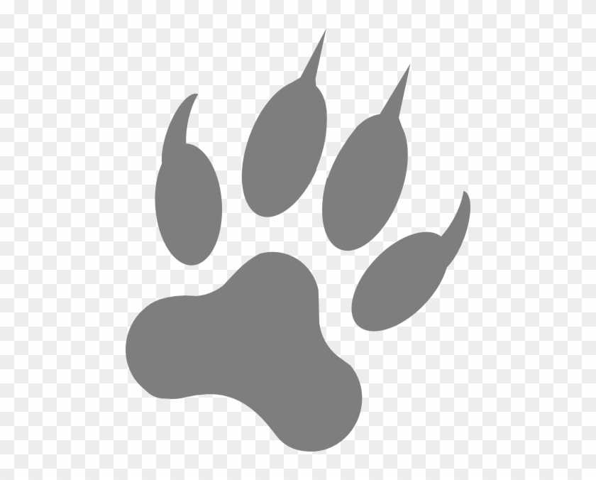 Feet Clipart Wolf - Wolf Paw Print Vector #1274968