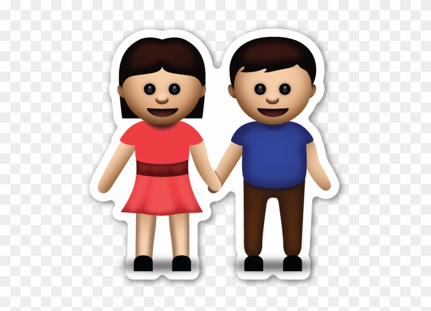 Emoji Sticker Emoticon Love Iphone - Couple Emoji Png #1275223