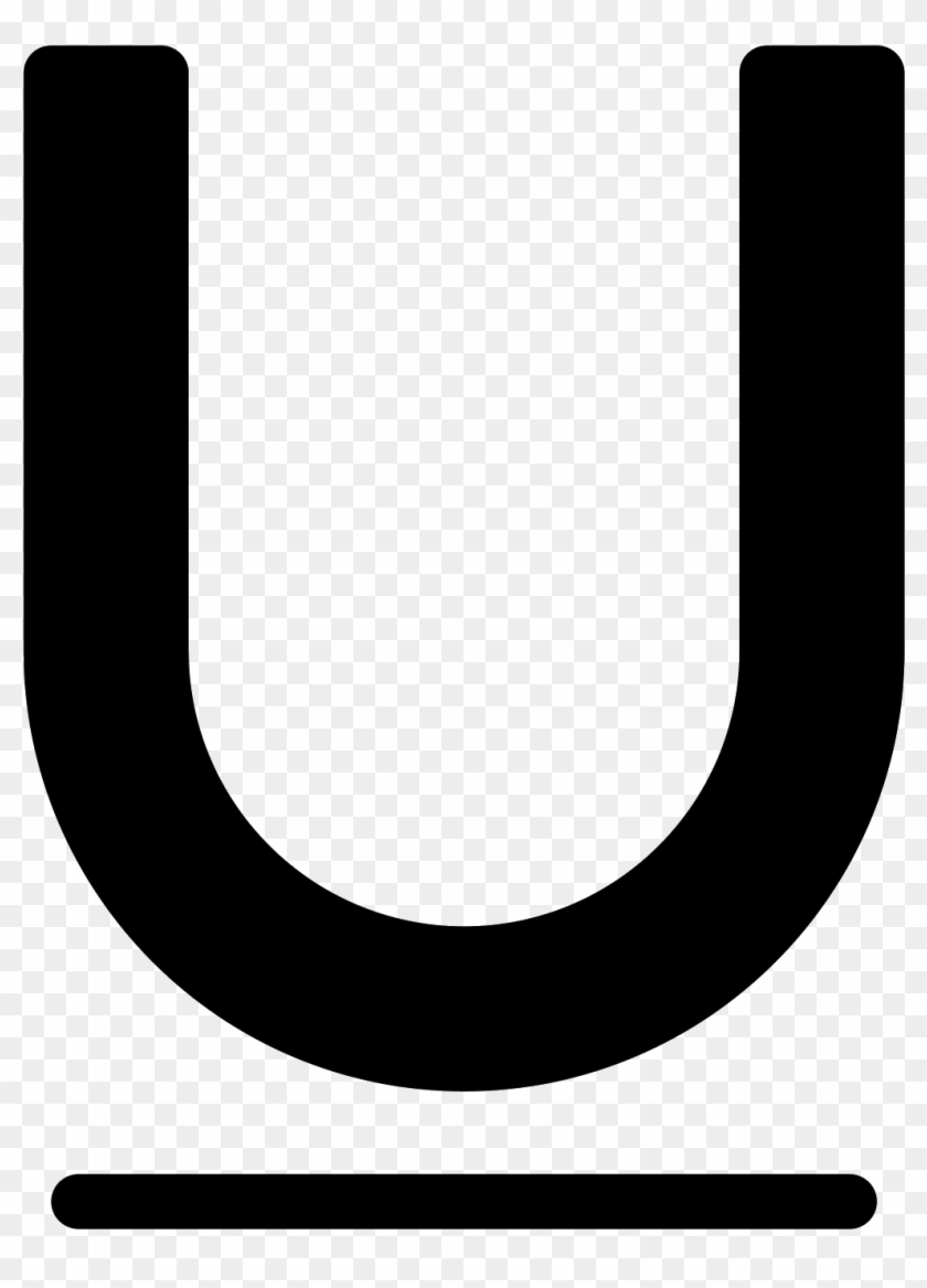 The Icon "underline" Consists Of The Outline Of A Capitalized - Illustration #1275233