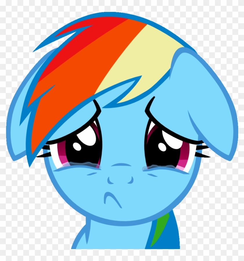 Sad Faces Images - Rainbow Dash Crying Face #1275241