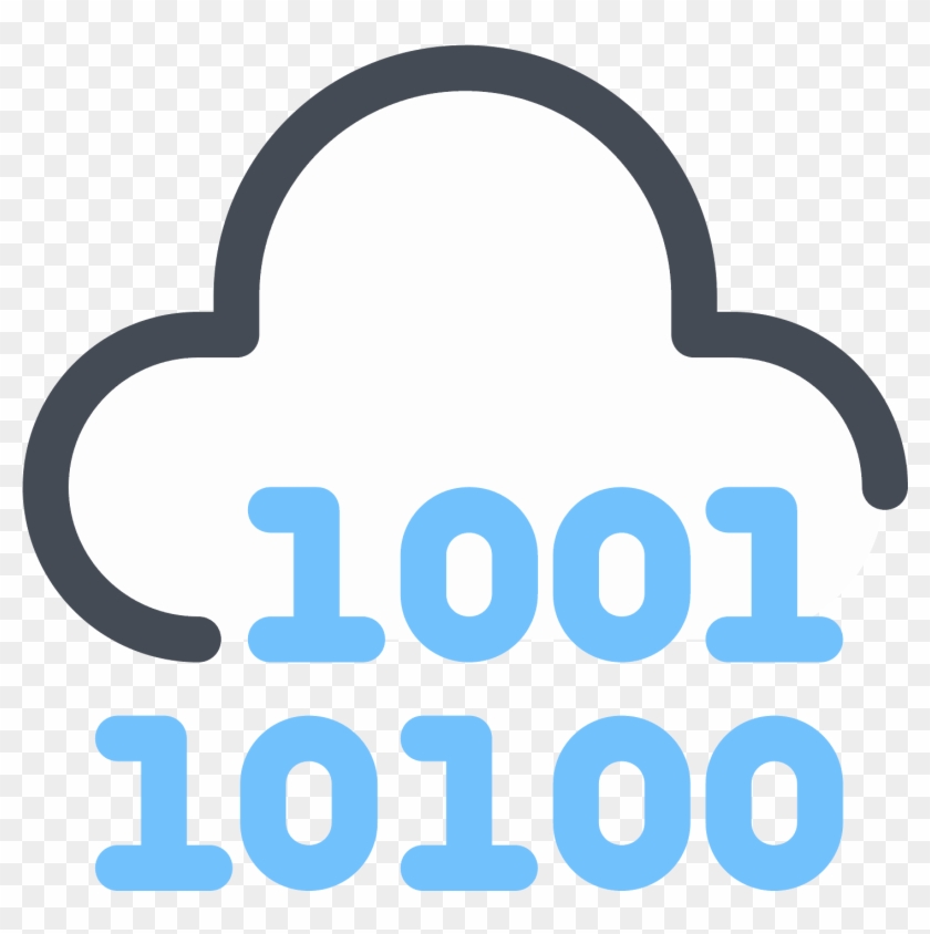Cloud Binary Code Icon - Cloud Computing #1275276