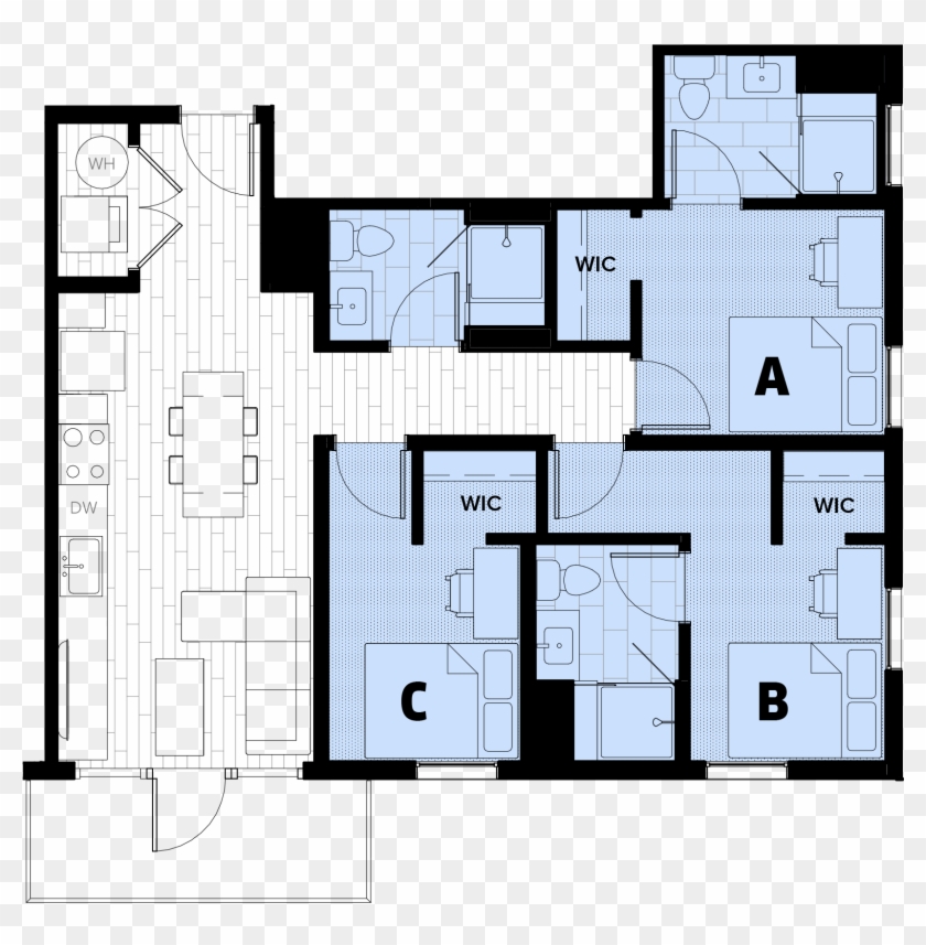 Sapphire 1 Balcony - Floor Plan #1275292