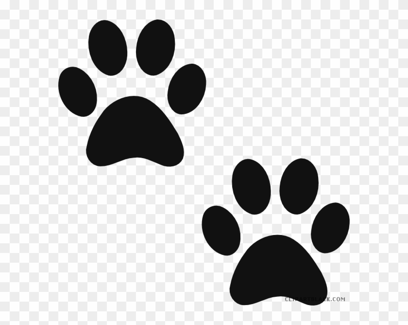Paw print animal gfyaa black white clipart images clipartblack  cartoon