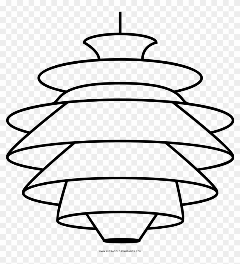 Vintage Danish Design Lamp Coloring Page - Lampara De Techo Para Colorear #1275777