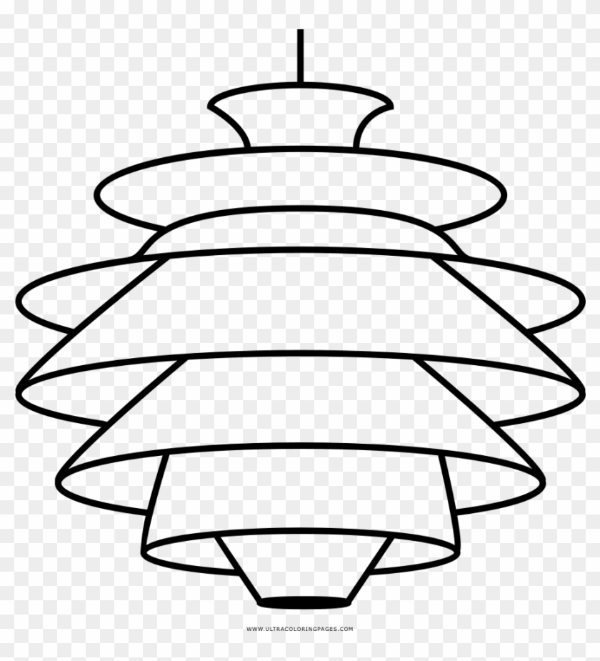 Vintage Danish Design Lamp Coloring Page - Lampara De Techo Para Colorear #1275777