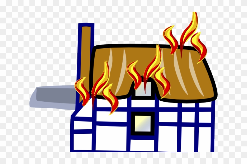 House Clipart Fire - Cartoon House On Fire - Free Transparent PNG Clipart  Images Download