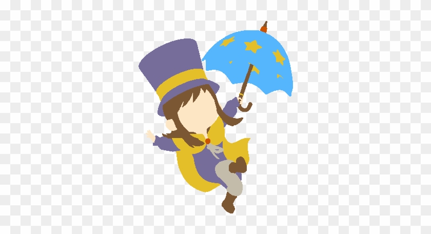 Minimalist Hat Kid By Redsorren12 - Hat In Time Umbrella #1276069