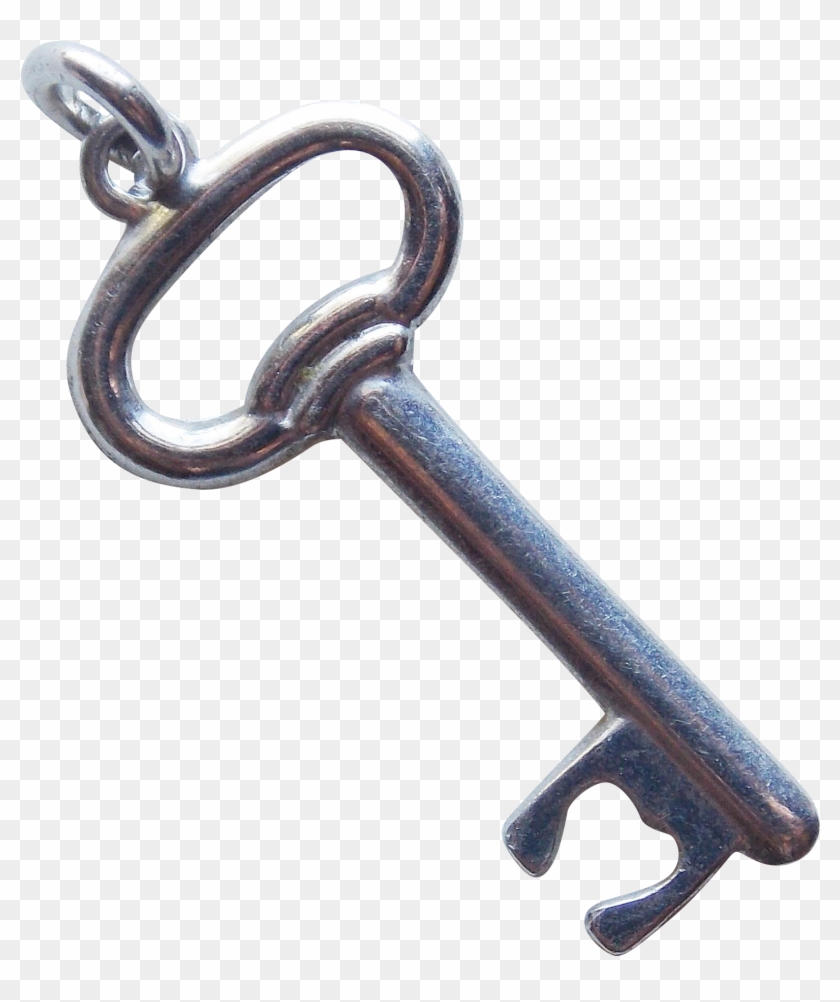 Sterling Skeleton Key Vintage Charm - Antique #1276186