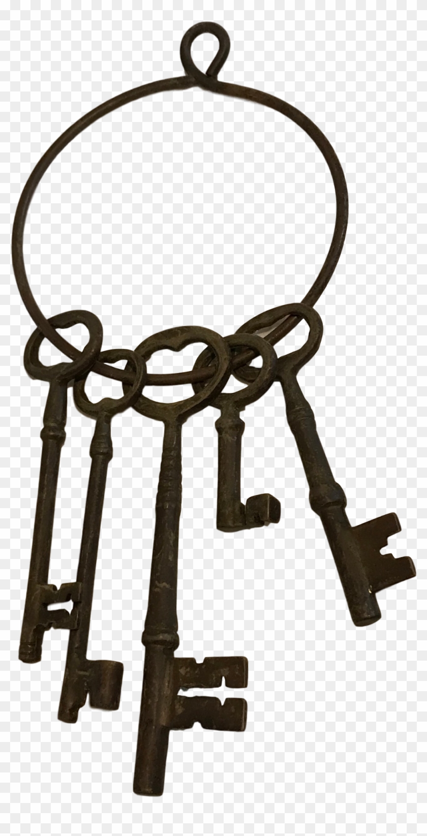 Authentic Antique Skeleton Keys & Ring - Farmhouse #1276190