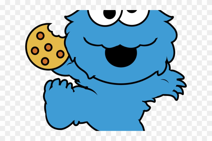 Cookie Monster Clipart Cute - Monstruo Come Galletas Dibujo #1276280