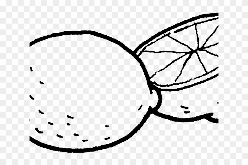 Citrus Clipart Black And White - Colouring Picture Of Lemon #1276311
