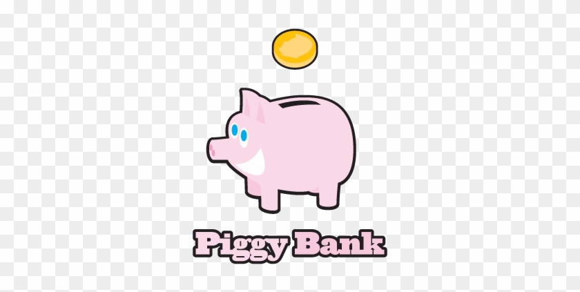 Outline Of A Piggy Bank Checkout #1276345