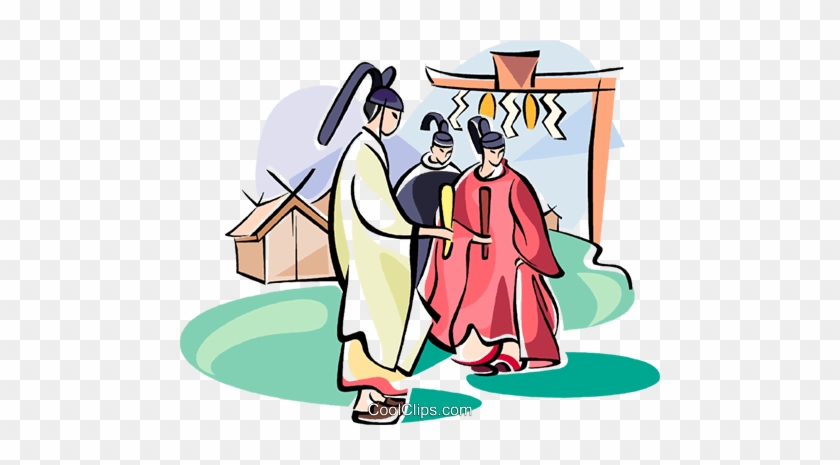 Shinto Monks Royalty Free Vector Clip Art Illustration - Clip Art #1276406