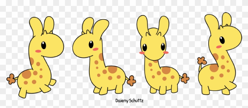 Free Cute Zoo Animals Drawings - Giraffe #1276422