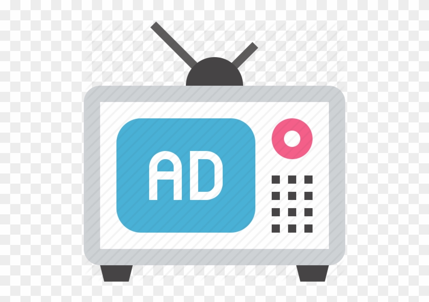 Tv Clipart Tv Advertisement - Tv Ad Icon Png #1276537