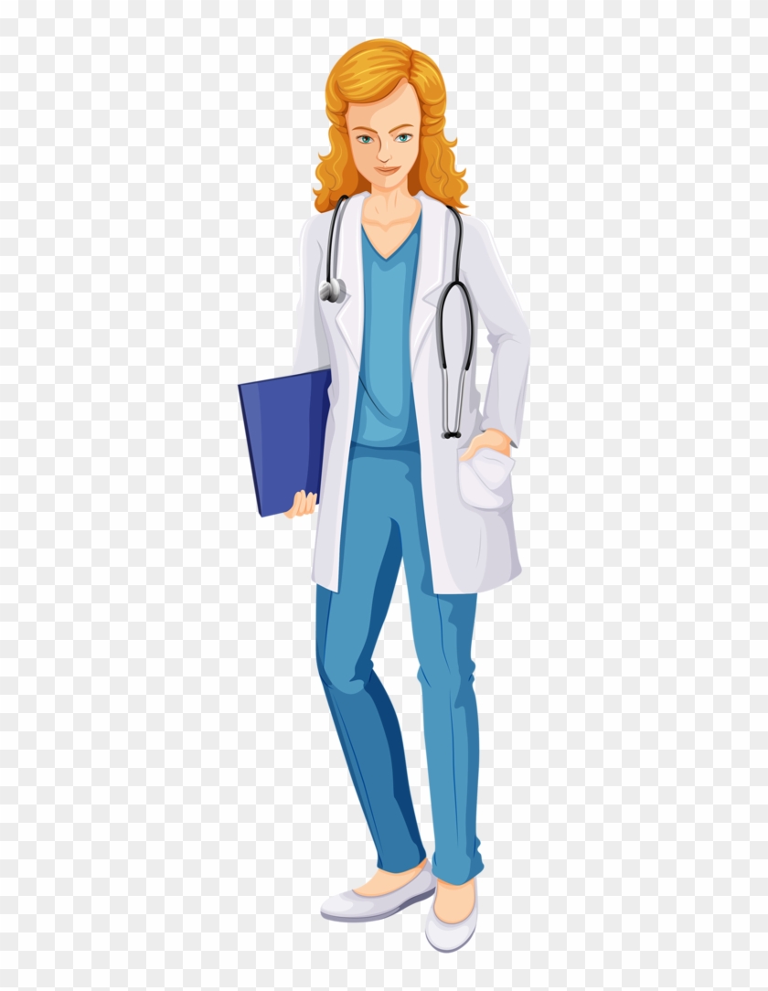 5 - Female Doctor Cartoon Blonde #1276543