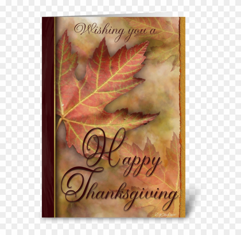A Thanksgiving Wish Greeting Card Greeting Card - Goldene Blatt-erntedank-karte Karte #1276609
