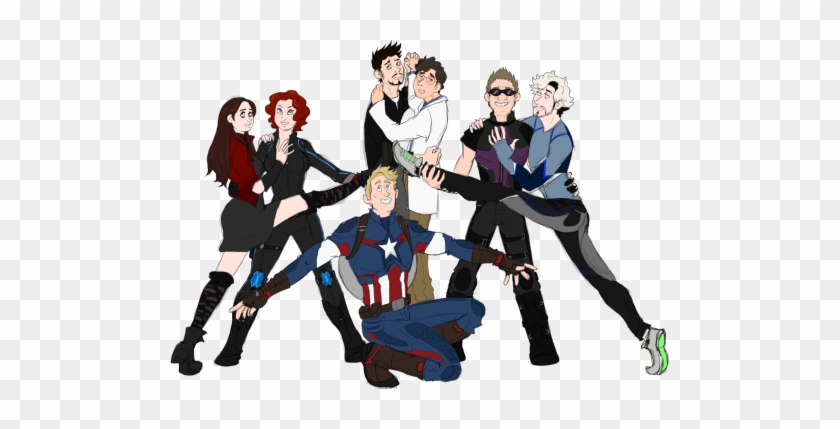 Tony Stark Captain America Steve Rogers Avengers Clint - Clint Barton And Natasha Romanoff #1276776