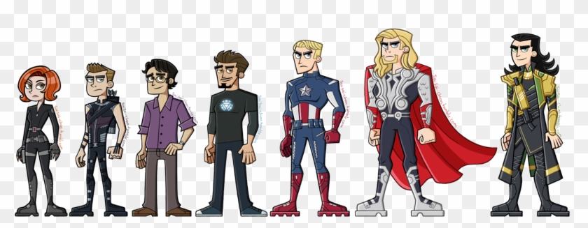 Avengers Loki Thor Captain America Iron Man Hulk Hawkeye - Butch Hartman Danny Phantom #1276799