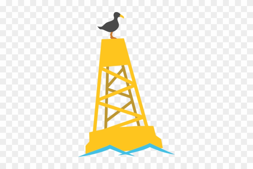 Animated Seagull On A Buoy - Seabird #1276834