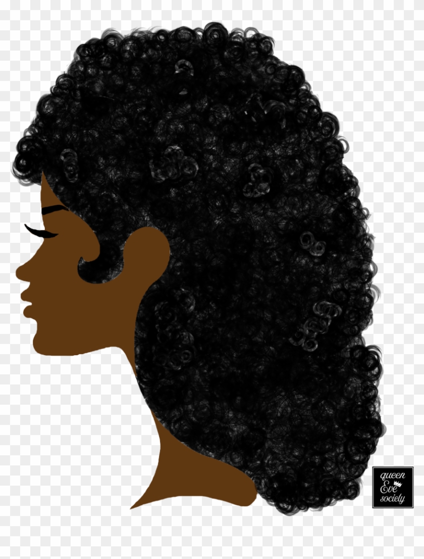 Queenevesociety Long Afro Hair Silhouette - Afro-textured Hair #1276920