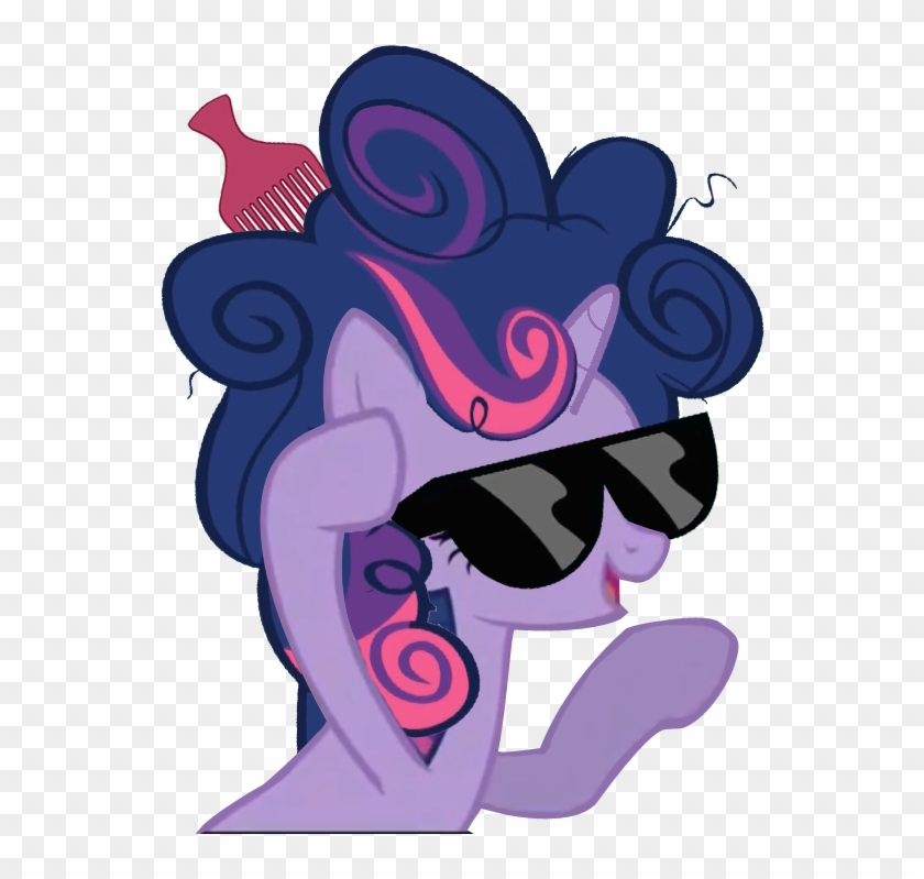 Afro, Comb, Hair Pick, Safe, Sunglasses, Twilight Sparkle - Cartoon #1276927