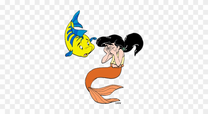 Mermaid Tail Clipart Little Mermaid - Little Mermaid 2 Flounder #1276944