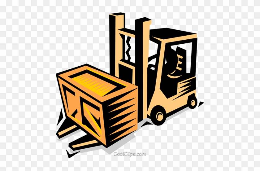 Forklift Royalty Free Vector Clip Art Illustration - Warehouse #1277152