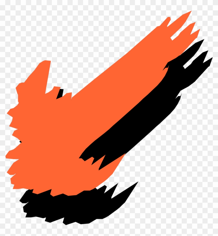 Illustration Of A Left Diagonal Orange Arrow - Diagonal Arrow Png 3d #1277166