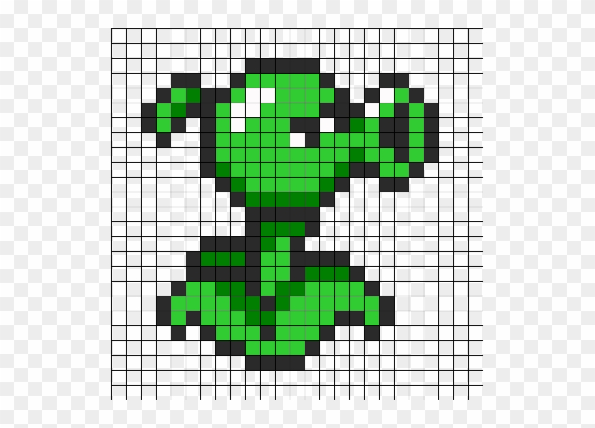 Peashooter Perler Bead Pattern - Pixel Art Plantas Vs Zombies #1277240